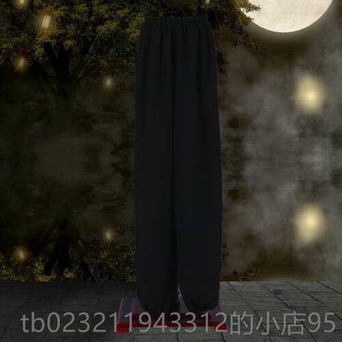 高档戏曲古装纯棉裤小生练功打成底裤汉服白色人水裤男彩女水灯笼