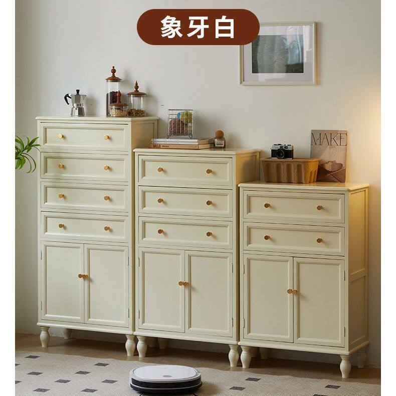 美式复古大容量储物柜客厅边柜五斗橱带门抽屉式收纳柜子欧式卧室
