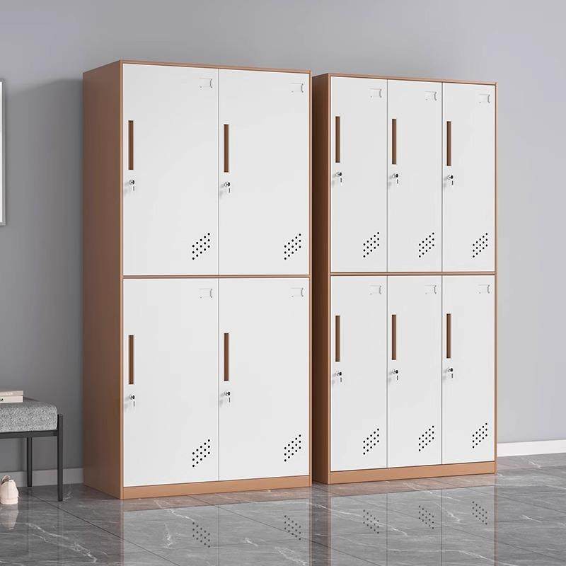 员工宿2-3-4舍铁皮储柜物健身房更衣带浴室锁换衣柜钢制柜四门柜