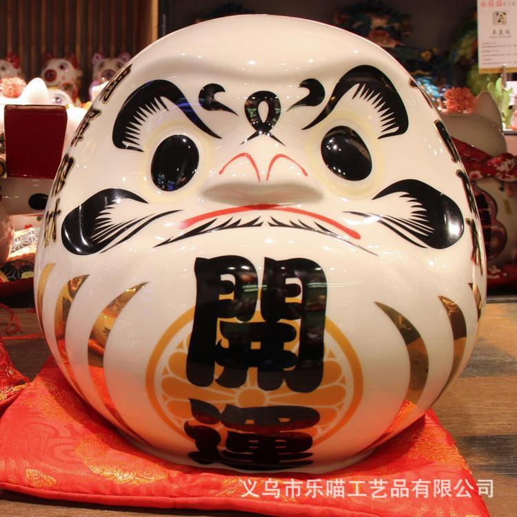 乐喵销福缘猫直陶瓷SUG存钱罐工品摆司件公店铺装饰达摩艺摆件