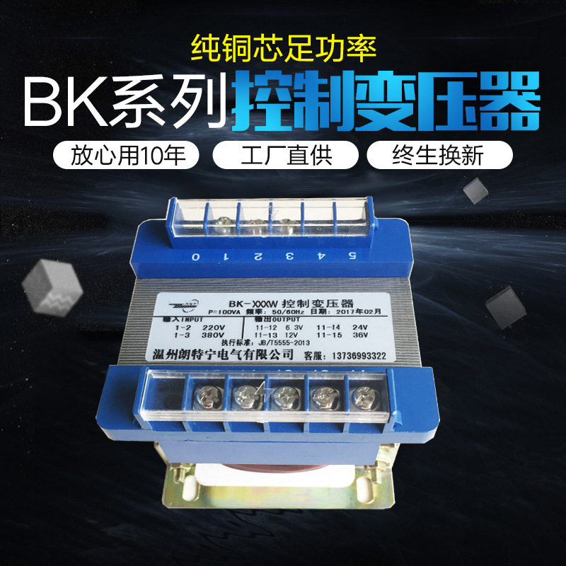 BK50VA100VA500VA1000VA/W220V380V转6V12V24V36V110V控制变压器 - 实物图