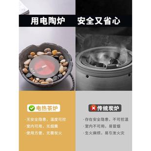 冬天JX 罐罐茶煮茶器 689围炉煮用炉茶家室内电陶火烤炉煮茶壶套装
