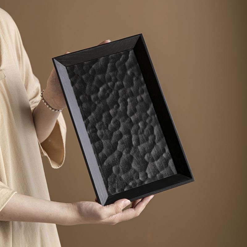 盘秋桑海台月樱桃木茶干托长方盘茶具配24JS10-0件茶海泡中式小茶