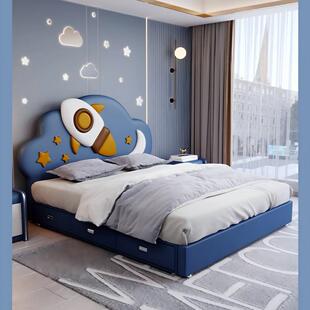 全实木床儿A1536365床多功能床男孩火儿男箭床卡通太童空床简约童