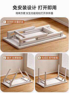简出租屋可折叠桌子易书桌学习写字F99ST76T套桌家长方形用办公电
