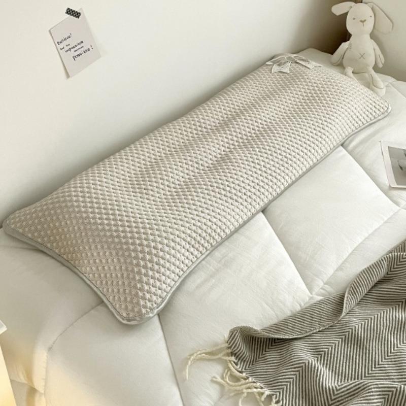 61K3冰豆豆蝴蝶结长枕套双季F77J5575枕头套夏1.5m成人加人长款1.