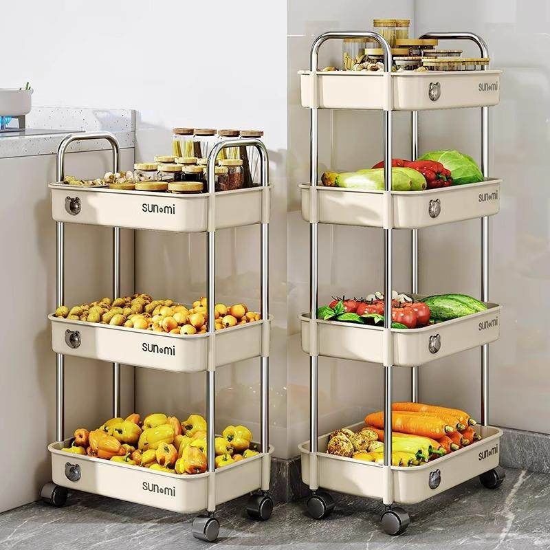 子厨不锈菜钢篮置物架落地多层收纳架放果蔬调咨询客服味料多功能