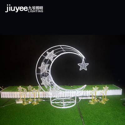 led月亮造型灯dle星星外造型灯户灯60601eld游乐场灯光秀国庆节装