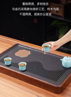 汝窑乌金石家用户外旅行茶具整RCDR-79-套泡排水陶壶瓷三组才盖碗