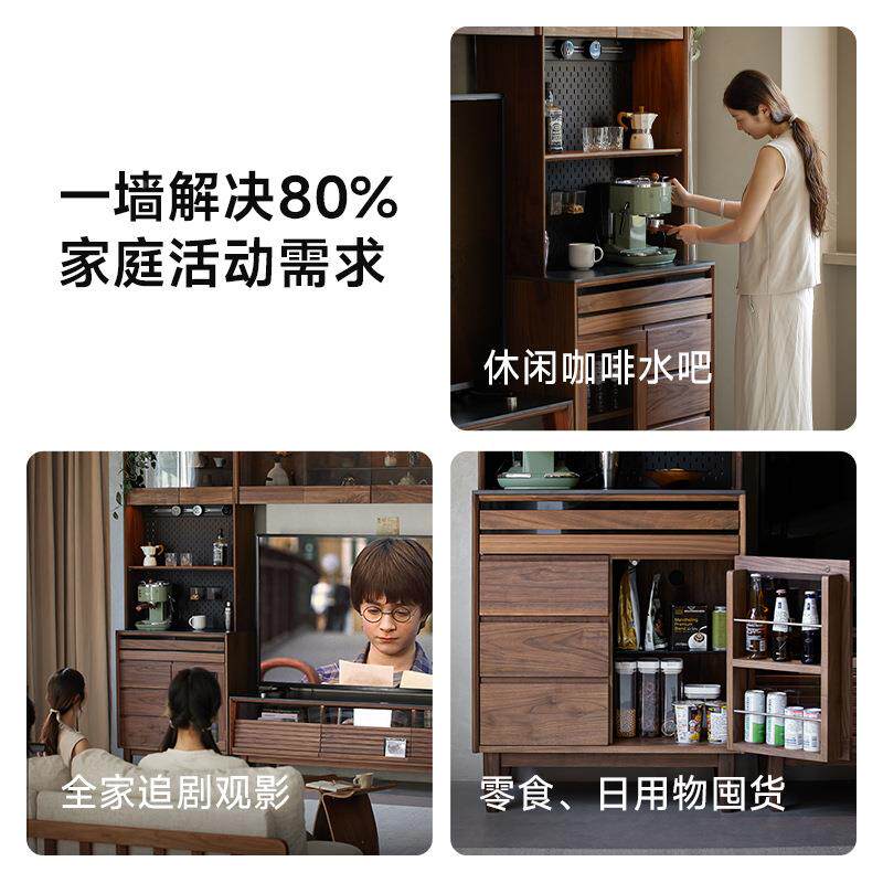 柜崇匠家具厅/满墙电视柜餐边视柜01收纳展示客餐一体组合成品电