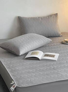 高纯色夹棉加床笠春夏床垫45613223保护套180x20厚灰色白色防尘0