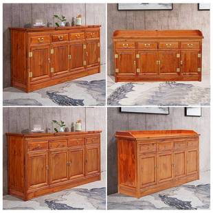 9C榜定制全木实餐边中式 客000002厅储物柜餐厅柜靠墙酒柜店包备间