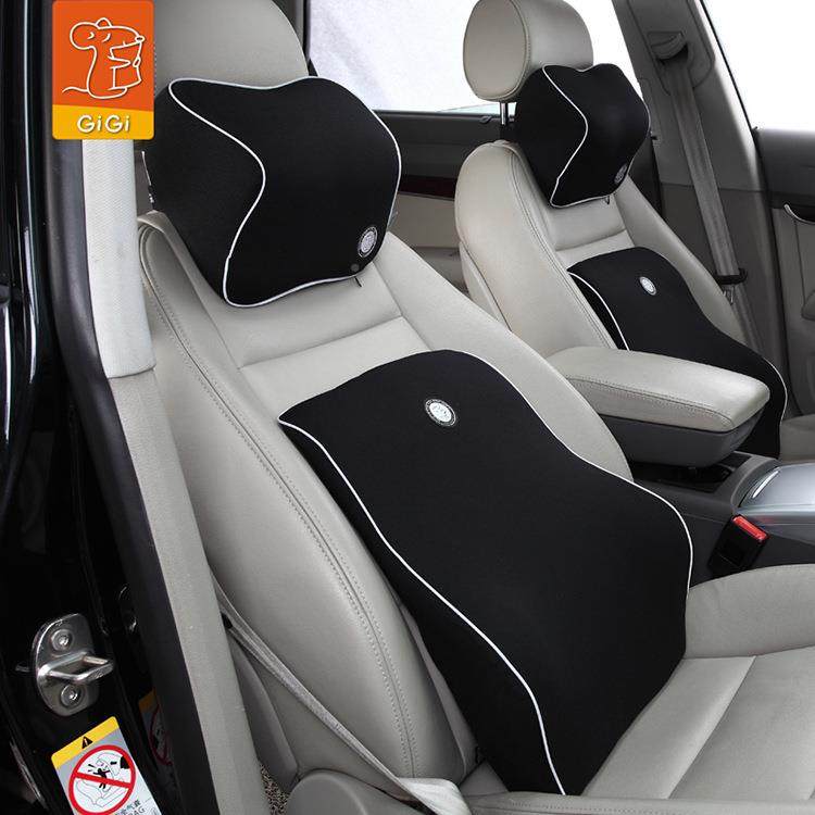 GiGi汽车头枕33258腰靠靠记忆棉腰护颈头车载枕套装分销