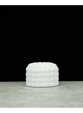 现代简白色圆形约树艺品蒙古包创意工085家居居家客厅软装脂饰品