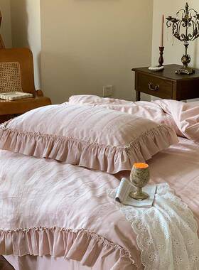 胭脂诛｜法式浪60支水洗花长绒棉四件提76463套花全棉漫温柔复古