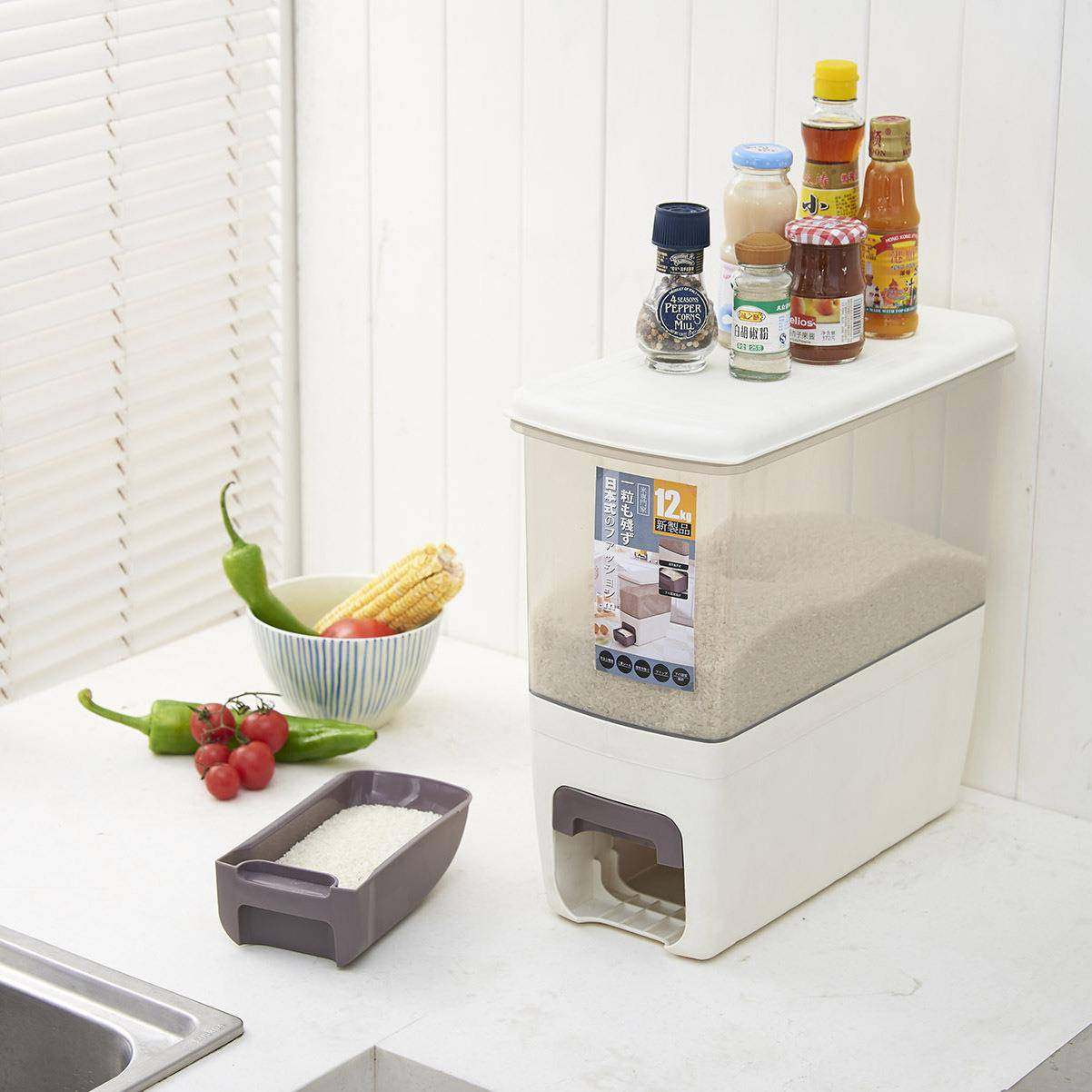 12公斤计储米桶量ZIN24斤明塑料用定量米箱环保1家2透kg米缸