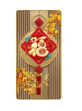 CL0-28福满满玄关装饰画走廊过饰道挂画落地玄关画客厅装气挂画