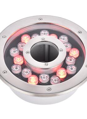 现水货OSH1013LED喷泉灯12W下灯孔涌中泉底水池灯景观环形水下水