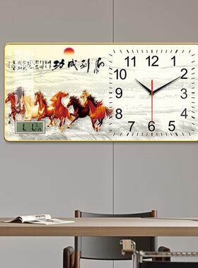 餐厅装PDD36190饰画时钟简0约现代壁挂表客厅创意家用款静音钟挂