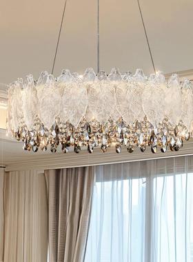 法式客厅高灯20主24新款灯浪漫奶油风端71193卧室水晶吊灯餐厅灯