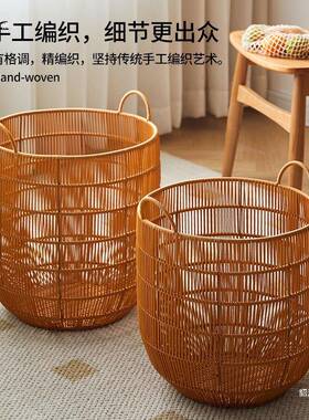 F97J85S7颜值轻奢仿藤编脏衣篮收家用脏衣酒高篓店洗衣脏衣服纳筐