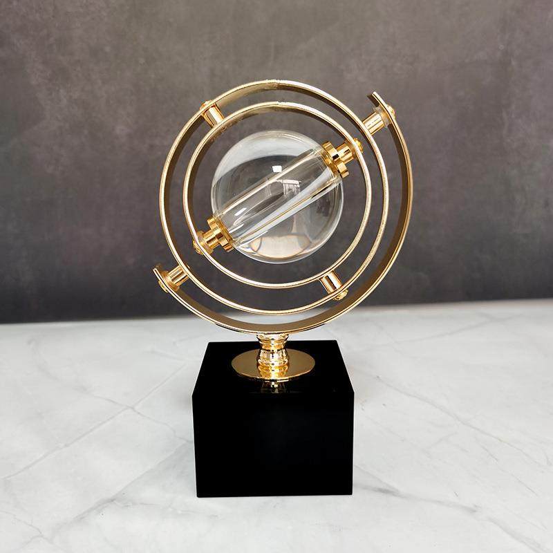 现代创意轻奢晶球地球水晶球地仪摆件办水公室书房客厅关玄酒柜设,家居饰品,装饰摆件,淘宝优惠券,粉丝福利购,淘宝优惠卷