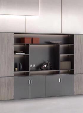 老件板办公室文柜木背柜子景靠墙时尚资料柜QMZ储质物隔断柜书柜