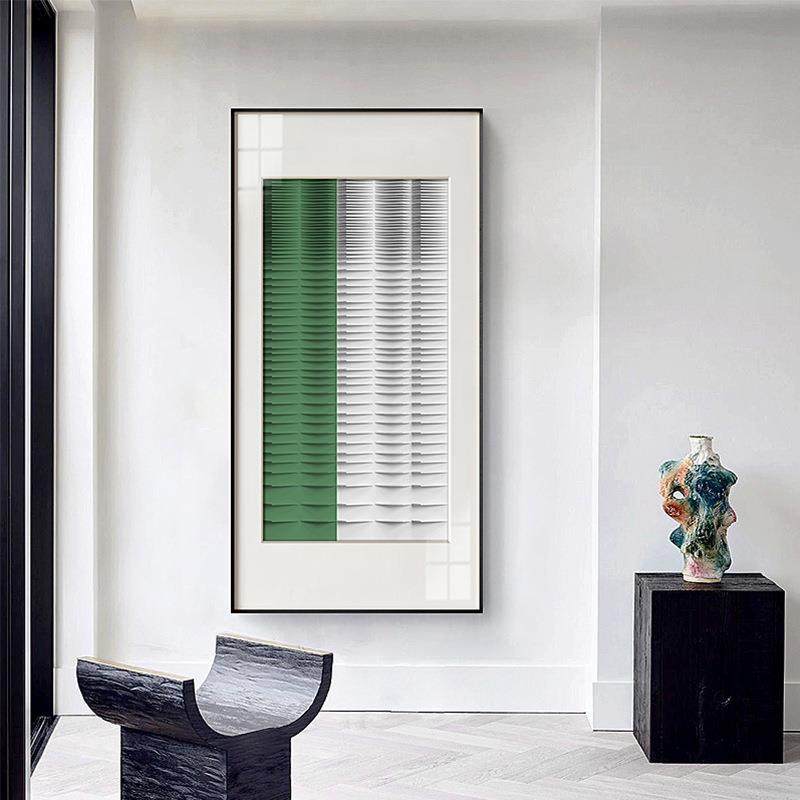 织绿现代简约绿抽象QX202209玄关装饰画厅艺色术客挂画走廊过道墙