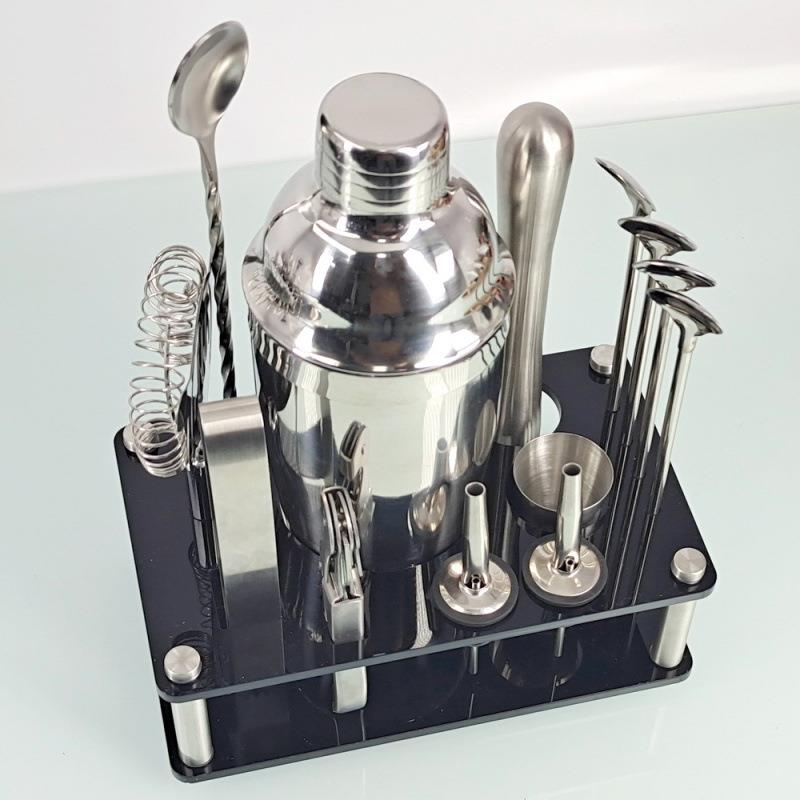 爆款4亚克力架调酒套装不套锈钢酒摇酒鸡尾酒吧工具全1CG1122件套