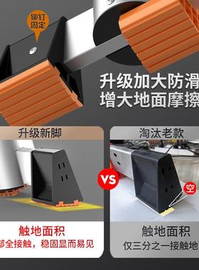 正优人梯多子ZY-88670功能家用折叠伸缩梯子工字程升便携降收缩楼