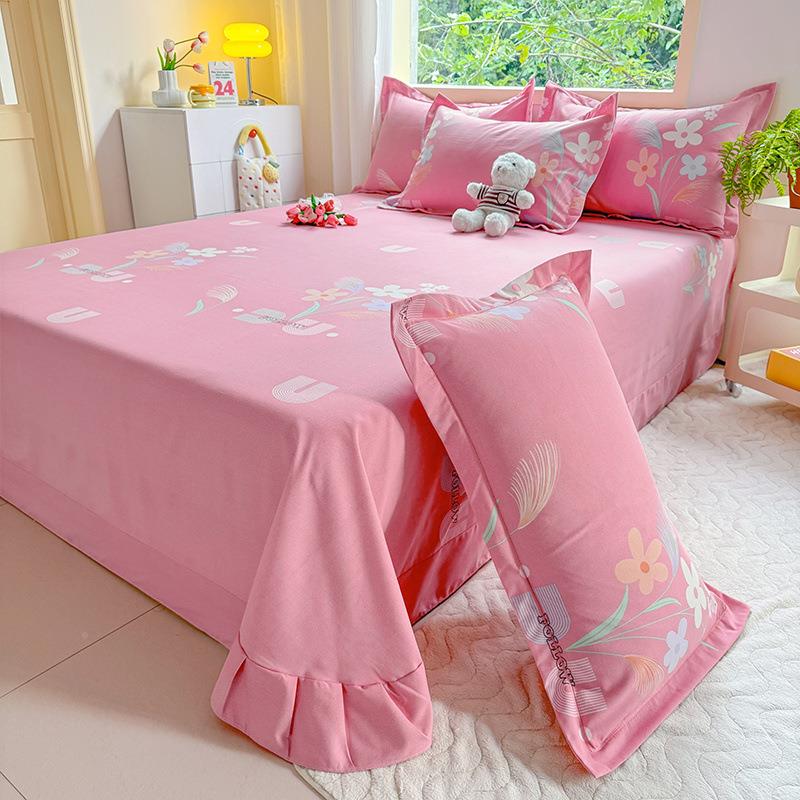 A类纯棉加厚单件套磨毛生床CdB6c5f4单秋冬三件学宿舍单双人暖全