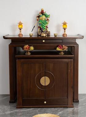 新中台式实木供桌关供香案家玄关桌OUS佛桌简公约立柜神台用佛台