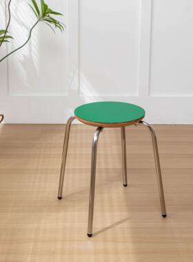 小体YD001办公椅子圆凳家用凳子户外凳餐厅饭便携白色绿色小凳人