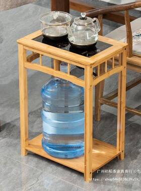 茶桌家桶用茶台柜侧柜实木泡茶吧茶YDX10020几烧水壶小一体水架茶