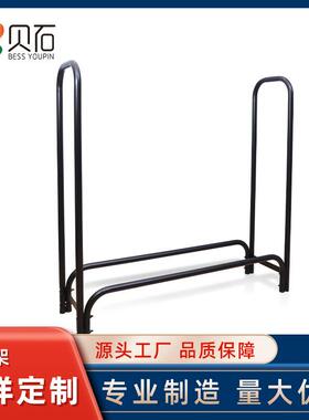 柴火工架铁木材收MCJ-4FT3纳架架落地壁炉具柴材火架欧美木木柴收