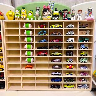 合金小见详情汽美车模型收纳展架示柜墙置宝宝玩具多卡风火轮物盒