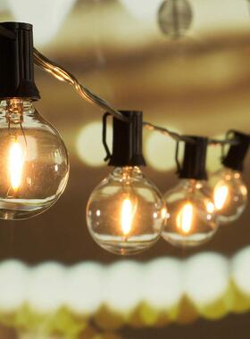 G0太太阳能灯串暖白12灯IZO庭院E4阳能调光串灯