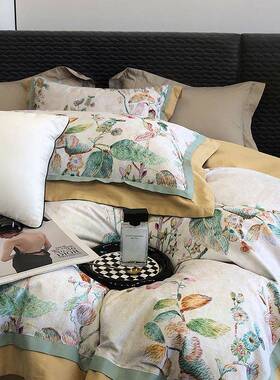 轻奢100支长棉磨毛四件套纯棉全绒贡缎秋被DSQ49-Yc套冬加厚床单