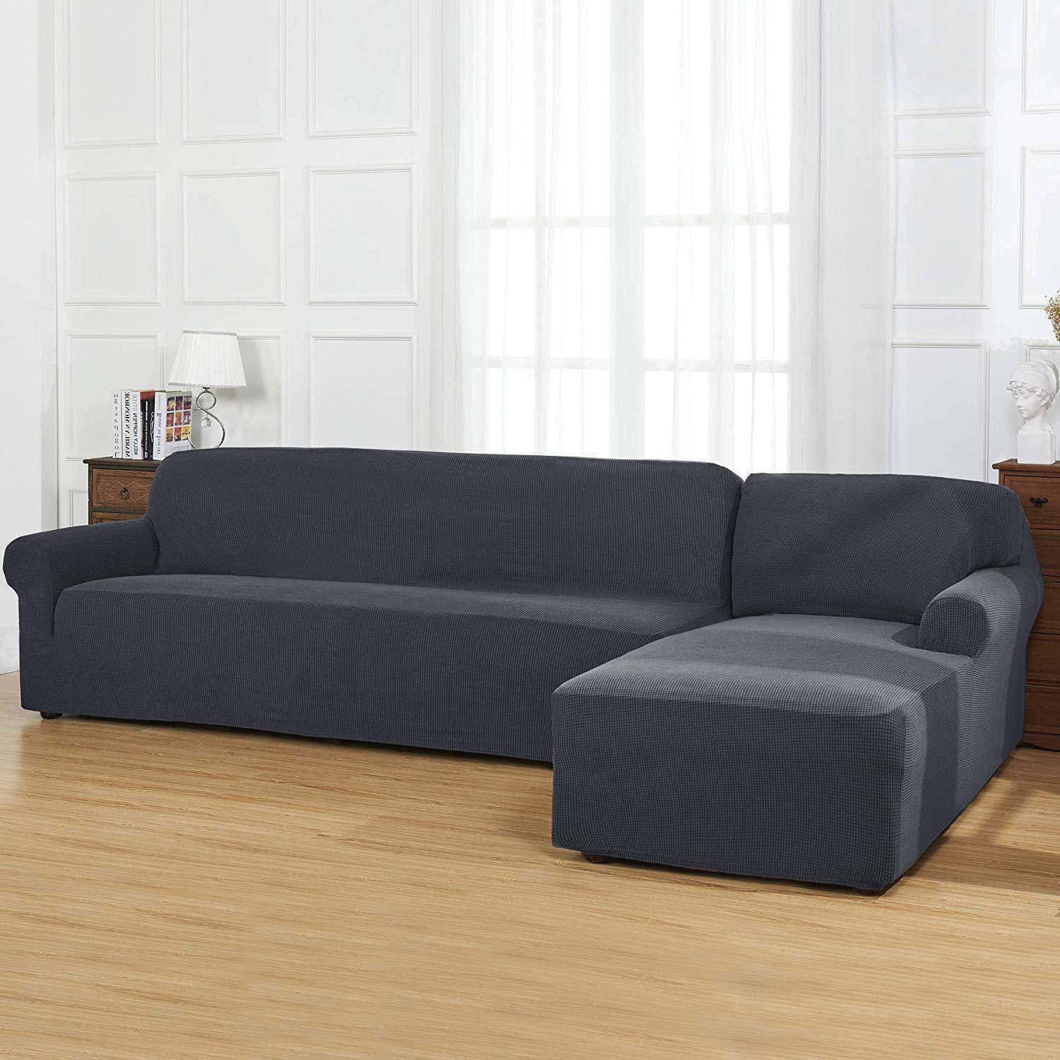 工色厂型TIT2片式沙贵妃发素格子全罩纯色弹力贵妃椅沙发L套