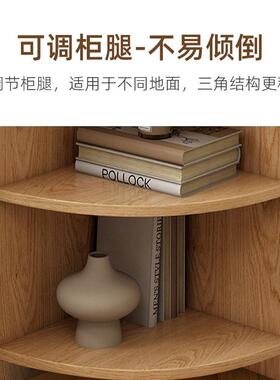 圆弧角落柜转角柜角边柜置物柜墙边三角柜拐QVZ角置物架墙柜角展