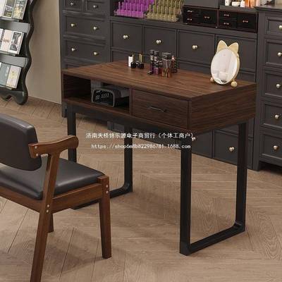 层复古式美美甲桌椅单HQG双人简约双收纳美经济型甲台