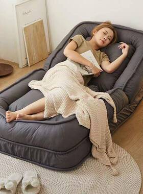 人类狗窝可躺URK可睡闲卧室折叠沙发床阳单人榻米榻休台躺椅懒人