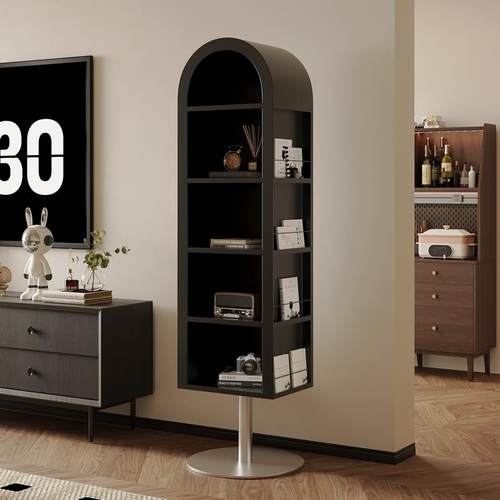 ?室衣镜子旋CNX转穿衣镜全身镜地书试架轻奢落杂志卧架镜收纳置物