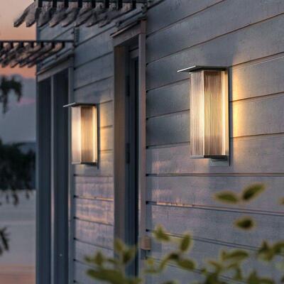 外壁灯太阳能庭院灯别墅外户墙防新七字壁柱水室外大门台子露台花