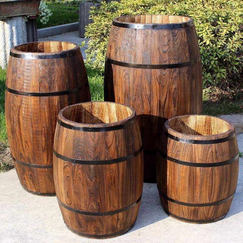 新优实质木成啤酒桶PPJT复古制造型稳重与自然庭院餐厅摆放直款销
