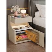 ?床柜头保险箱一体家用防盗2025新款 ABH实木室卧隐藏柜智能床头保