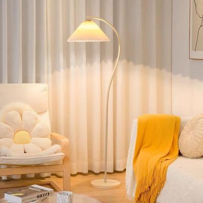 落地灯vtage法式复古奶油客厅n卧室床头立日式77372台灯式百褶氛