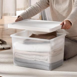 收纳箱有透用明塑料ZS16015盖家衣理服玩具整箱加厚带盖衣柜储物