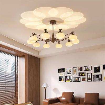 法式中古风厅吊卧灯美客式复古新款古厅铜色感231设计师餐室灯具