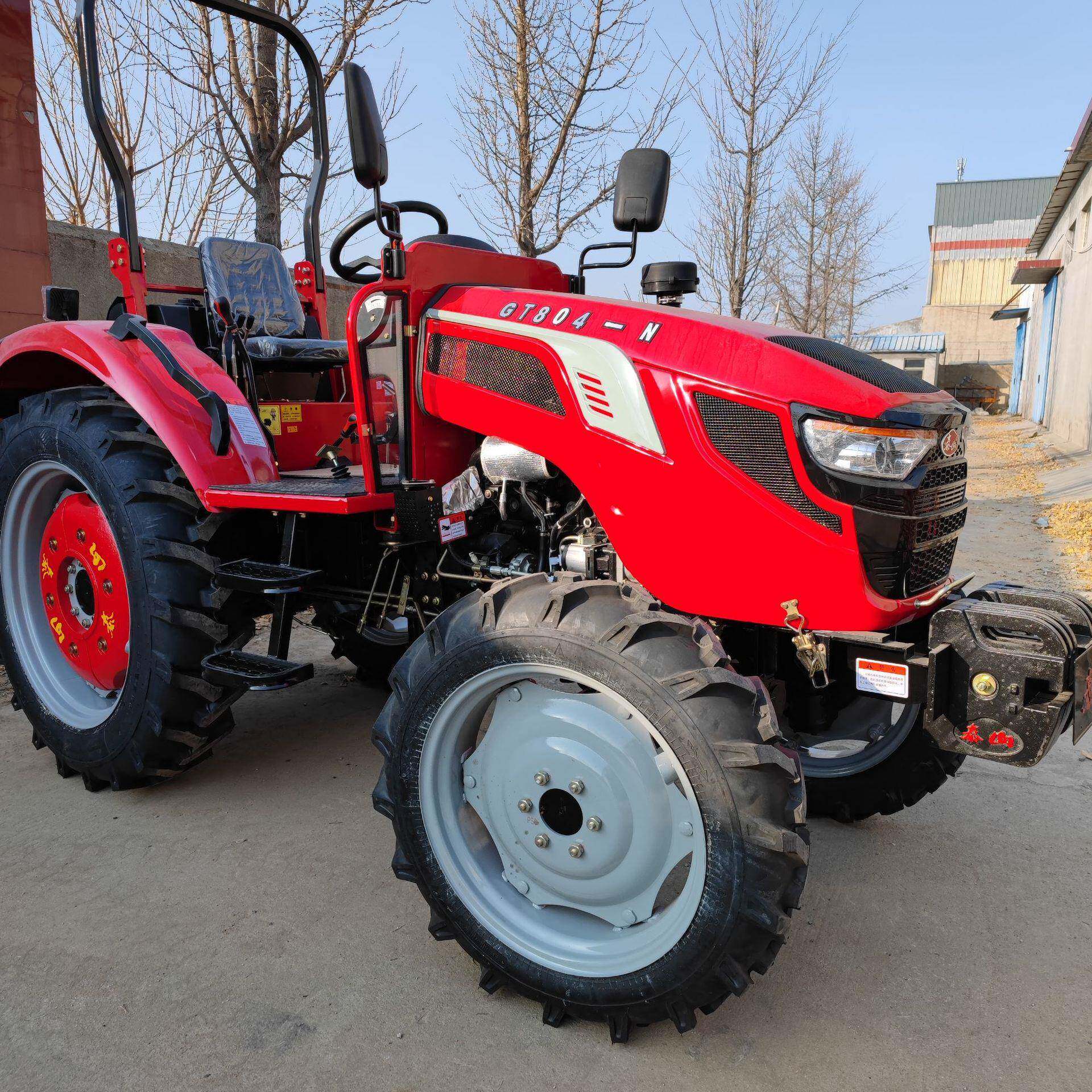 新型小四轮拖拉机四轮打田犁504地力机35马功单缸多小能型耕田机